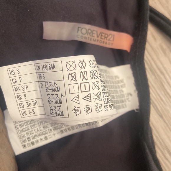 Black low cut low back halter one piece swimsuit - Picture 6 of 6